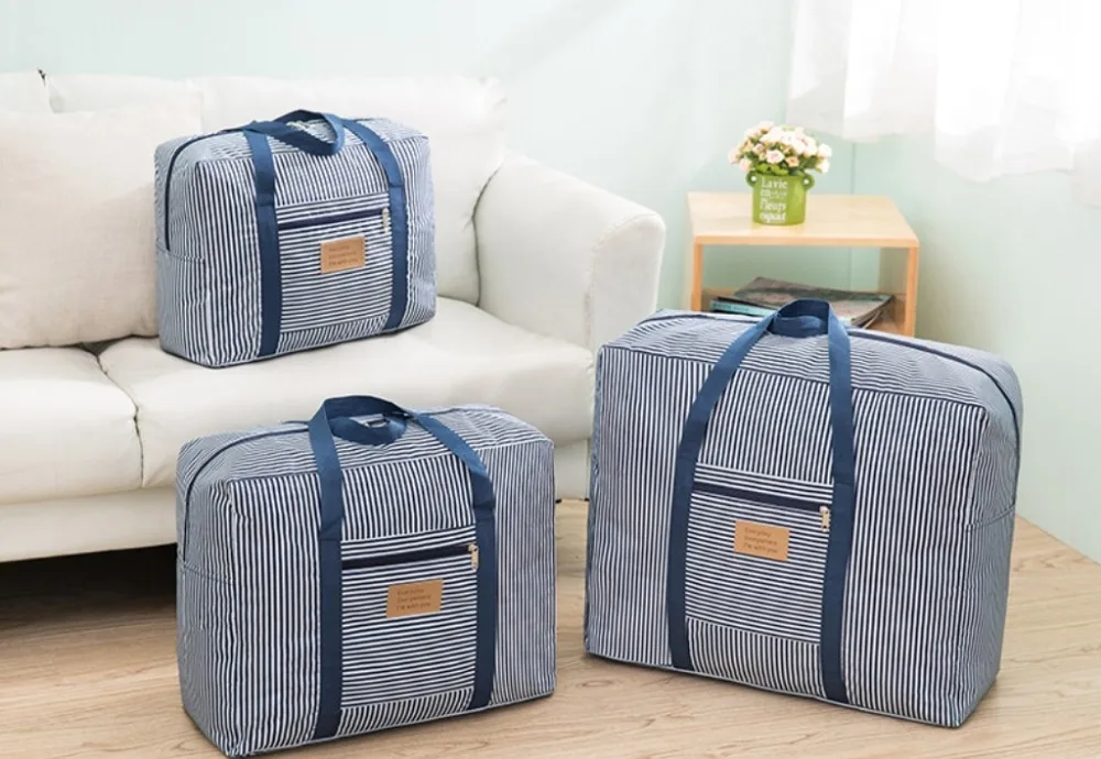 43 hot sale multifunction multicolor folding travel storage bag draw bar box storage bag quilt