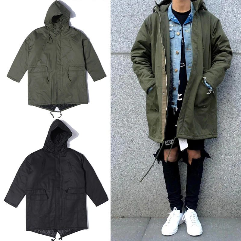 2017 военная куртка с карманами на молнии капюшоном в стиле хип-хоп пуловер зимняя