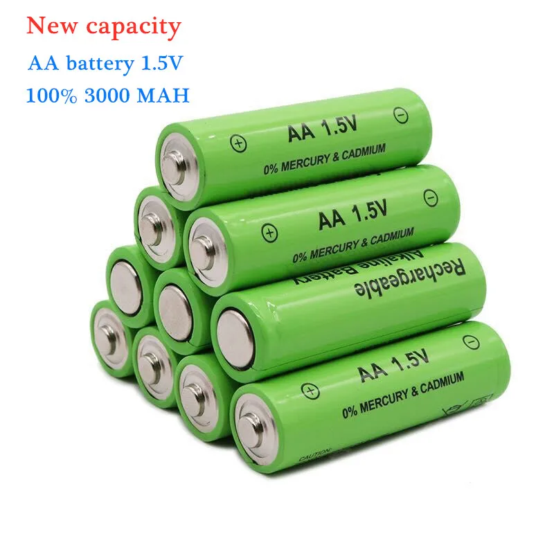 Dolidada AA батарея 3000 1,5 V Quanlity аккумуляторная батарея AA 3000mAh BTY Ni-MH 1,5 V аккумуляторная батарея 2A 3000mAh+ зарядное устройство - Цвет: Черный
