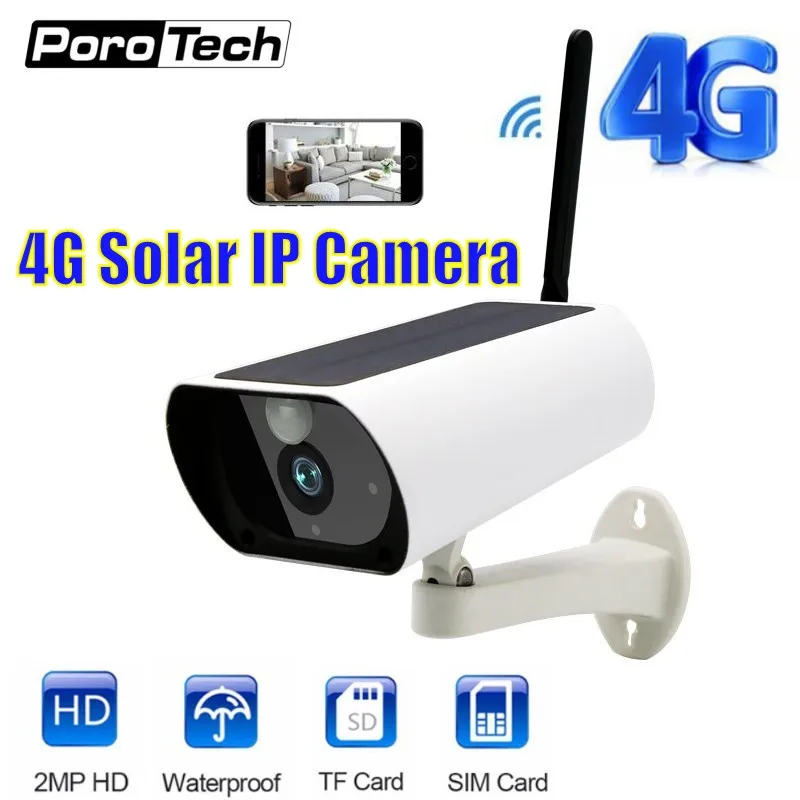 4G на солнечных батареях 1080P цилиндрическая IP камера Y9 Водонепроницаемая уличная камера видеонаблюдения с ночным видением обнаружения движения