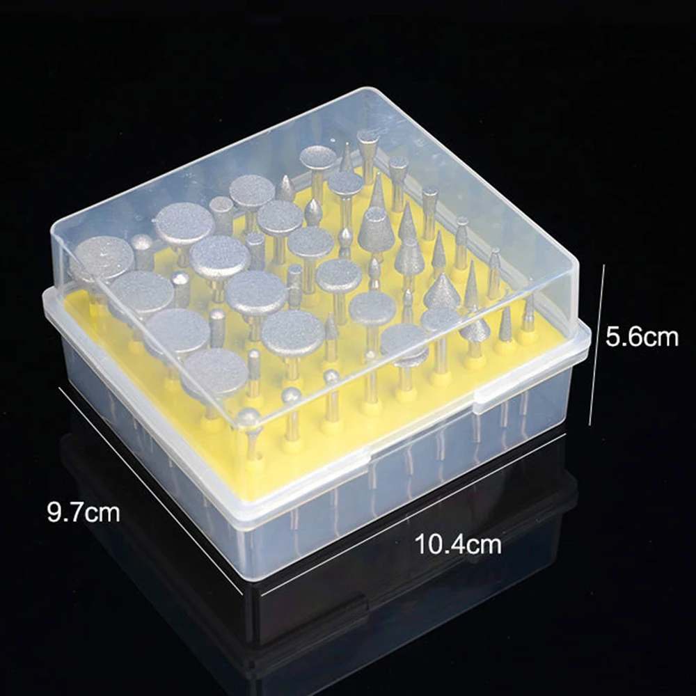 50 шт алмазные шлифовальные головки 1/8-дюймовый хвостовик с алмазным покрытием борфрезы набор шлифовальный станок набор инструментов