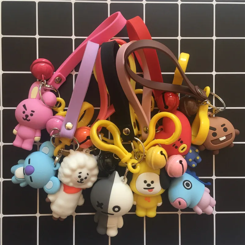 

Kpop BTS Keyring CHIMMY COOKY KOYA MANG RJ SHOOKY TATA Key Ring Chain Holder Bag Pendant K-pop Acrylic Keychain GU001
