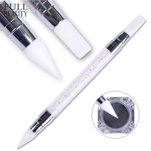 Full Beauty – stylo de Sculpture d'ongles en Silicone à double extrémité, brosse de manucure en poudre à paillettes, à double extrémité, 3D, CHD003