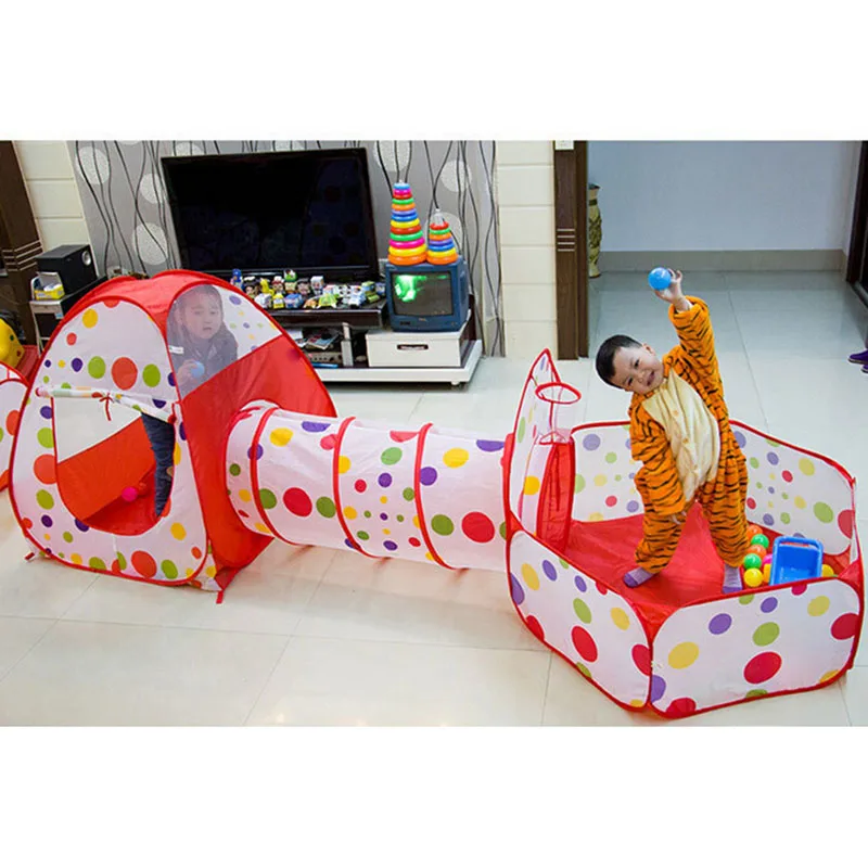 

Newly 3 In 1 Kids Tent Pipeline Crawling Huge Game Play House Baby Play Yard Ball Pool Home Baby Playpen Fencing for Children