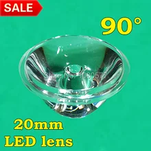30 шт./лот, светодиодный светильник, объектив, 20 мм, 90 градусов, потолочный светильник, Плоский прозрачный объектив, абсолютно и высокое качество