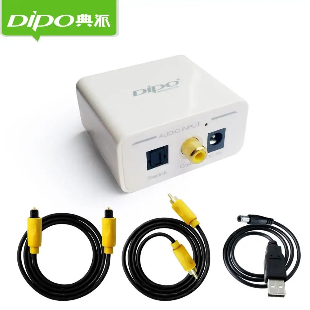 

TV Digital Audio To Analog Audio Converter Optical Coaxial To R/L 3.5 Aux Stereo / Optic Fiber Toslink To Analog Audio Adapter