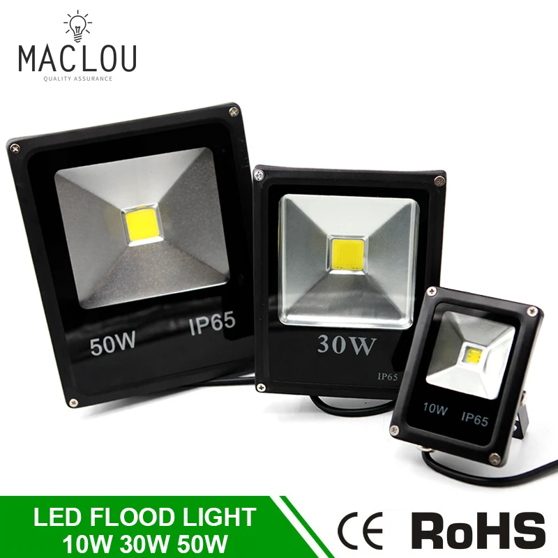 

LED Outdoor Flood light ip65 10W 30W LED Floodlight Portable 50W 220V Waterproof Focos Exterior LED Reflector Projector Lighting