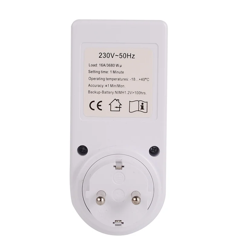 Enchufe Digital programable semanal, enchufe de pared eléctrico,  temporizador, enchufe de salida, reloj de tiempo, 220V, 110V, CA, UE, Reino  Unido