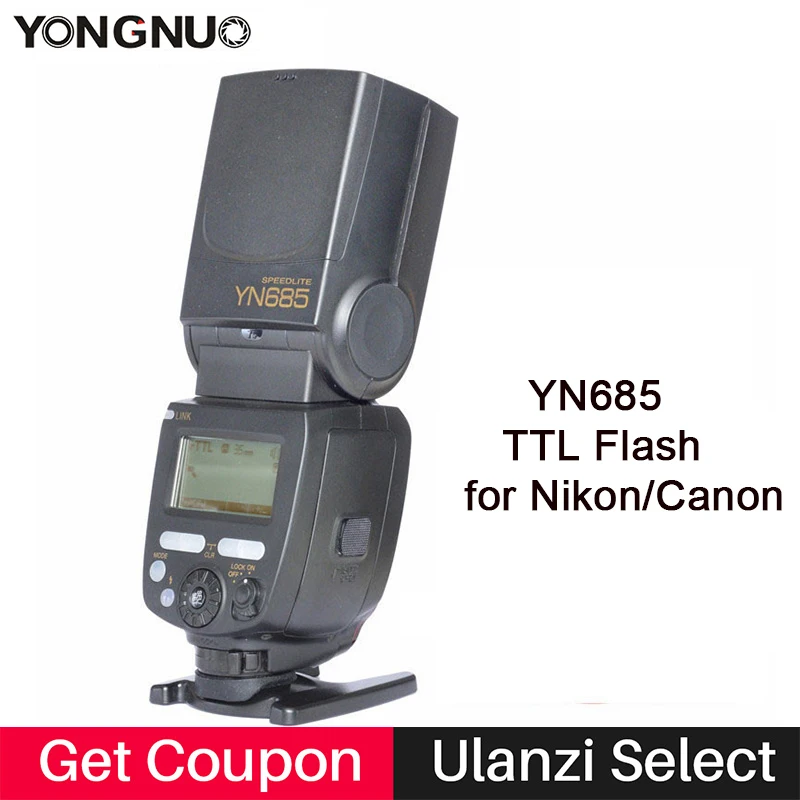 

YONGNUO YN685C YN685N Wireless TTL Flash Speedlite System HSS 1/8000S Radio Slave YN685 for Canon EOS 750D Nikon D3300 D5300