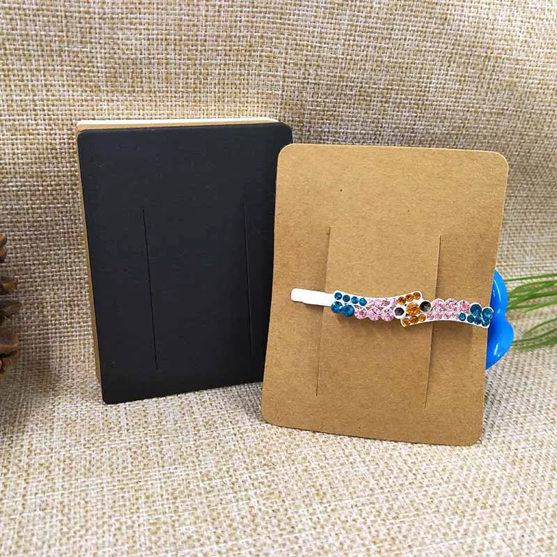 Wholesale-Free-Shipping-Hair-Clip-Card-White-Black-Kraft1lot-100-pcs7x9cm-DIY-Hair-Band-Card-New (1)