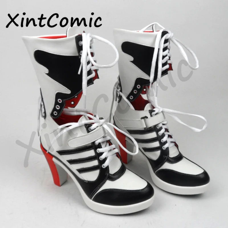 

suicide squad harley quinn boots bota accessories black women Halloween Cosplay Costume Boots Shoes