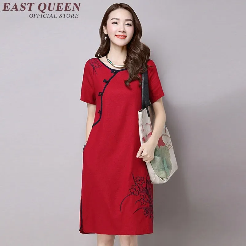 Восточный стиль платья qi pao Короткие платье Ципао современные qipao платье Женщины Современное китайское платье AA1081