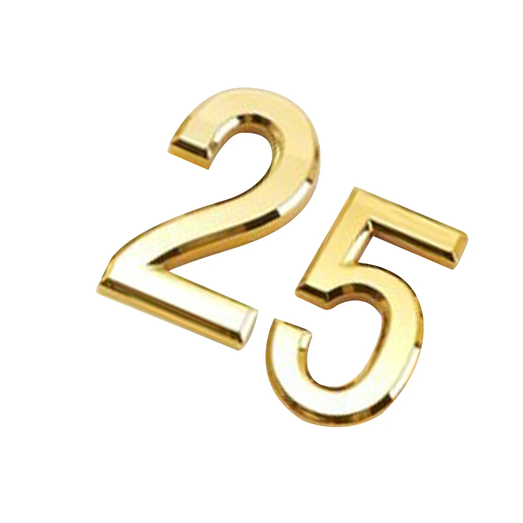 2pcs Door Number Room Plate Address Office Home Furniture Decorative Digit Plaque House Numbers Hotel Sign Tabs 2 5