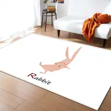 Ковры с милыми животными из мультфильмов, для спальни, для детей, игровой коврик, мягкая фланелевая пена с эффектом памяти, с принтом кролика, для чайного стола, коврики для гостиной, ковер