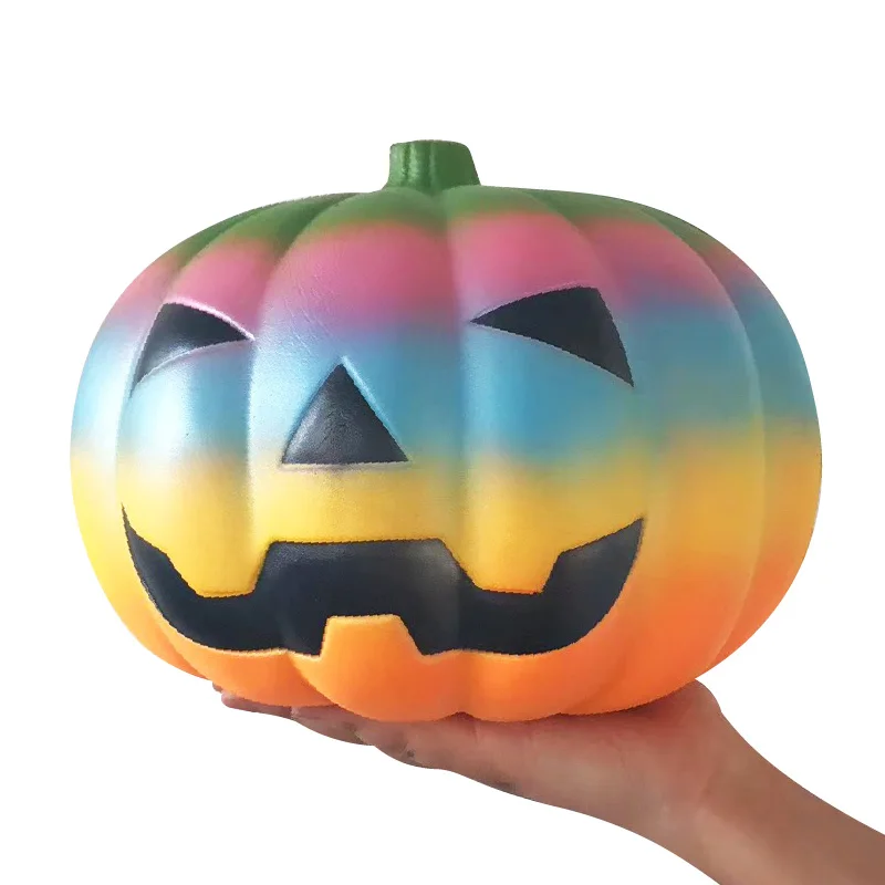 Jumbo PU Foam Squishies Fruit Halloween Pumpkins Squeeze Toys Wholesale Gift Squishy Al Por