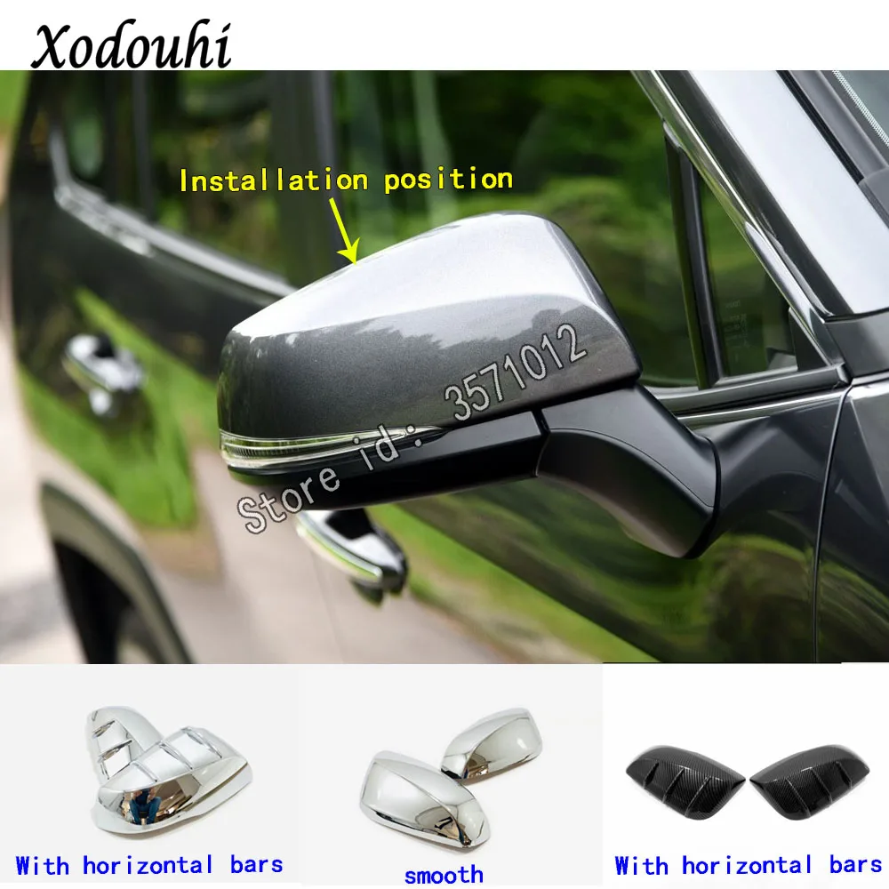 

For Toyota RAV4 2019 2020 car sticker styling back rear view Rearview Side Door Mirror Cover trim frame part hoods 2pcs