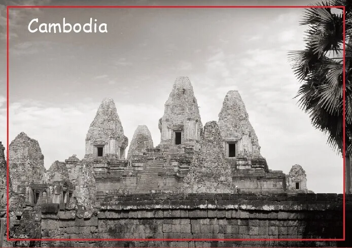 Прямоугольные жесткие магниты храм Pre Rup камбоджийские дорожные для холодильника