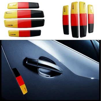 

Funny Car Stickers Universal Germany Flag 3D Car Door Guards Country Anti-collision Protection Strips Scratch Protector Stickers