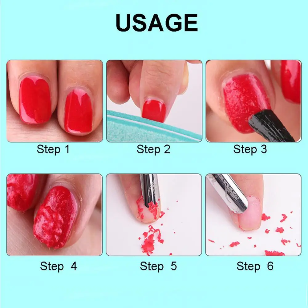 Nail Gel/Polish Remover Magic Remover Healthy Fast Within 2-3 Mins Nail Art Primer Lacquer Acetone Remover Soak off Remover