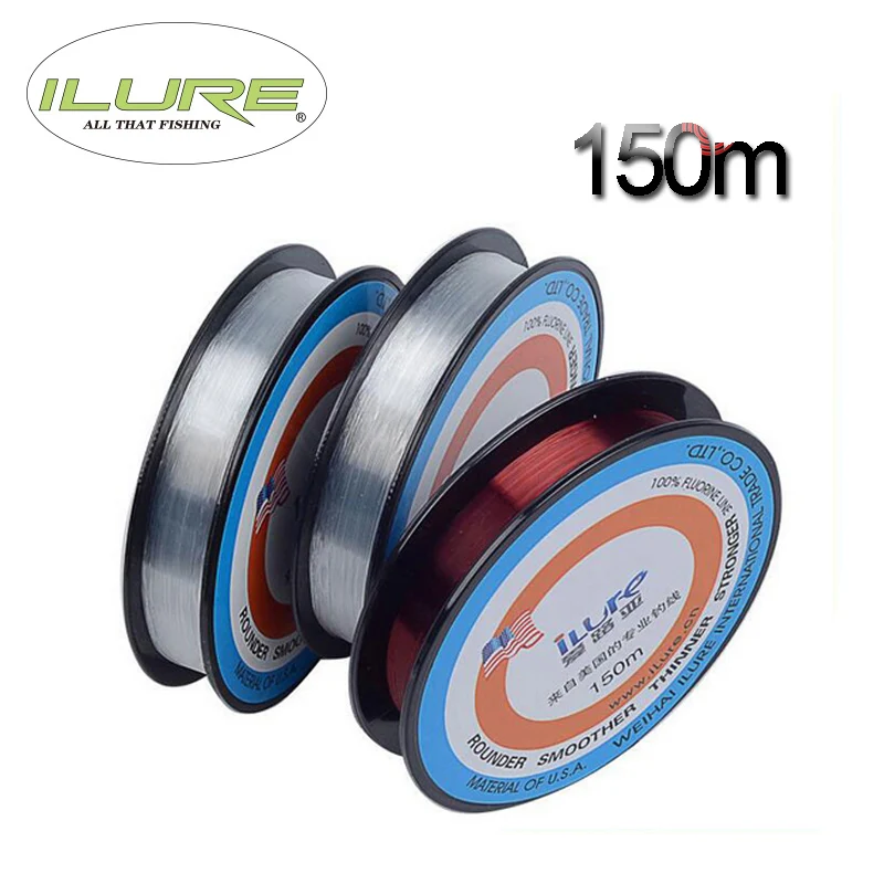 Ilure 100% прозрачная фторуглеродная леска 150 м супер сильная нейлоновая рыболовная