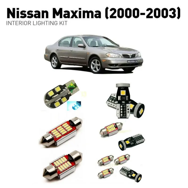 Led interior lights For Nissan maxima 2000 2003 13pc Led Lights For