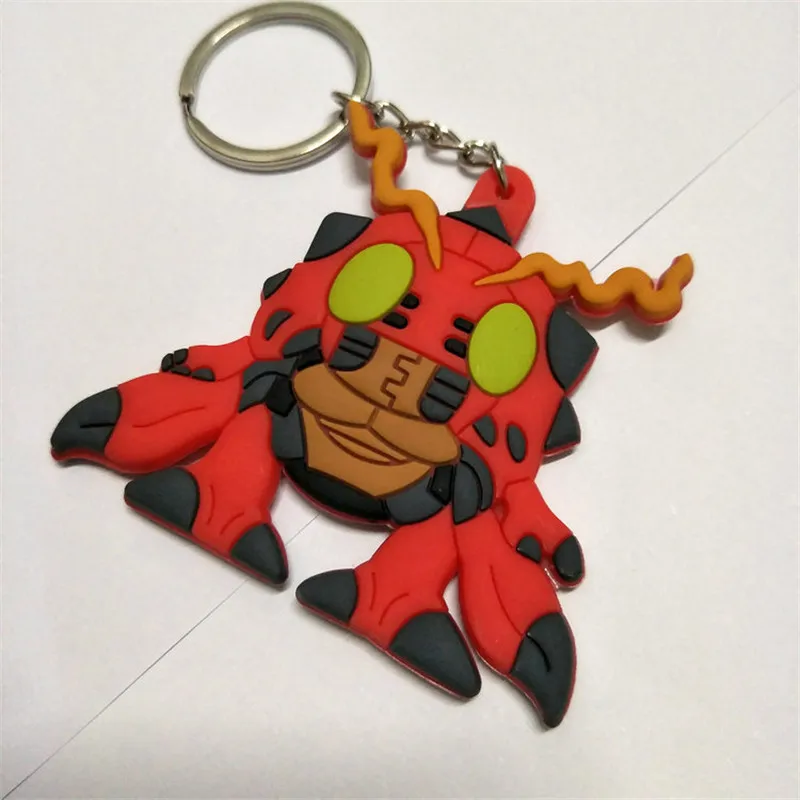 Anime Digimon Figure Toys Agumon Gabumon Koromon Tanemon Gomamon Piyomon Patamon Yagami Taichi Keychain Pendant Dolls 10pcslot (5)