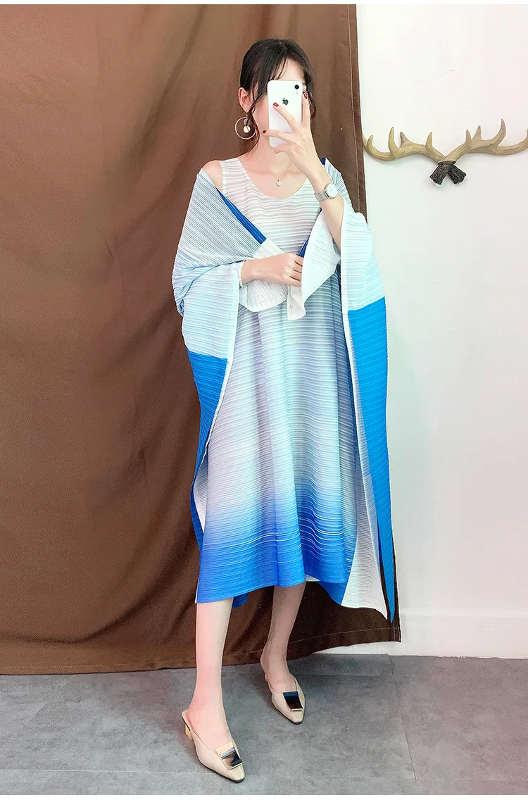 Оригинальное гофрированное вечернее платье Miyake различные ношение свободные большие тонкие плиссированные платья женские sanzhai