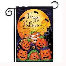 Пользовательский Тыква Счастливый Хэллоуин всепогодное украшение Садовый флаг 12x18 дюймов 2AU28
