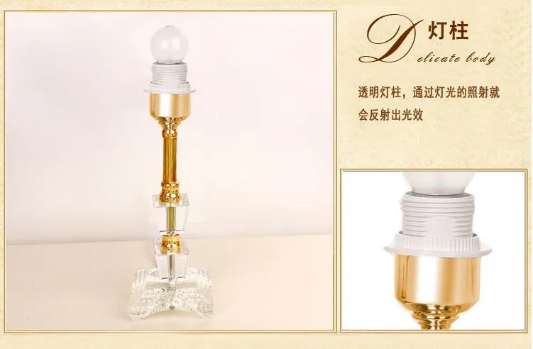 Rosas de Tecido de Moda Candeeiro de Mesa para o Casamento Decoração da Lâmpada de Cabeceira Romântico Criativo Cristal Quarto Lâmpadas Bar ac 80- 265 v 1527 Led E27 12 Luzes e Iluminação