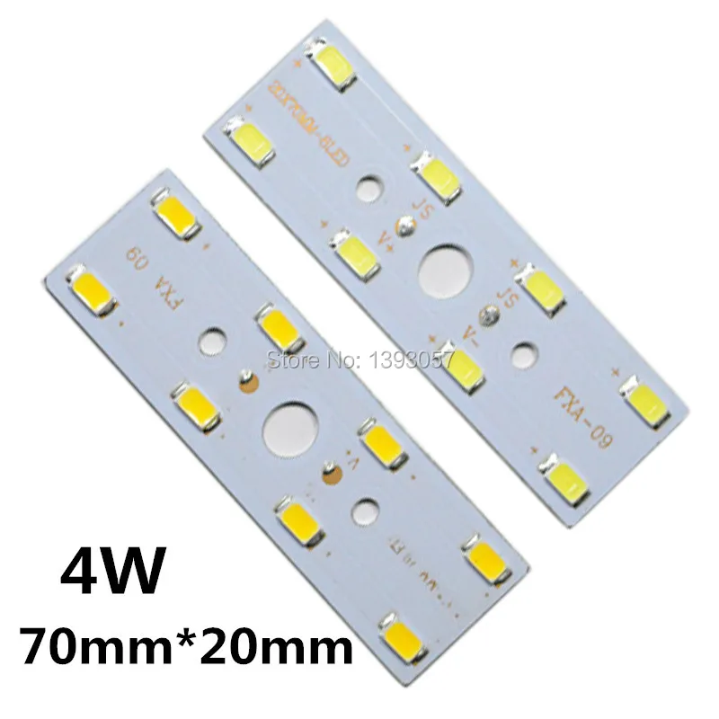 20 шт./лот 3 Вт 4 5 светодиодная 5730 SMD короткая Прямоугольная алюминиевая основа для