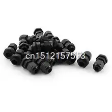 20 шт M12 наружной резьбой 3-6,5 мм Регулируемые черные хип-хоп шнур Сцепной кабель сальник для герметизации провода