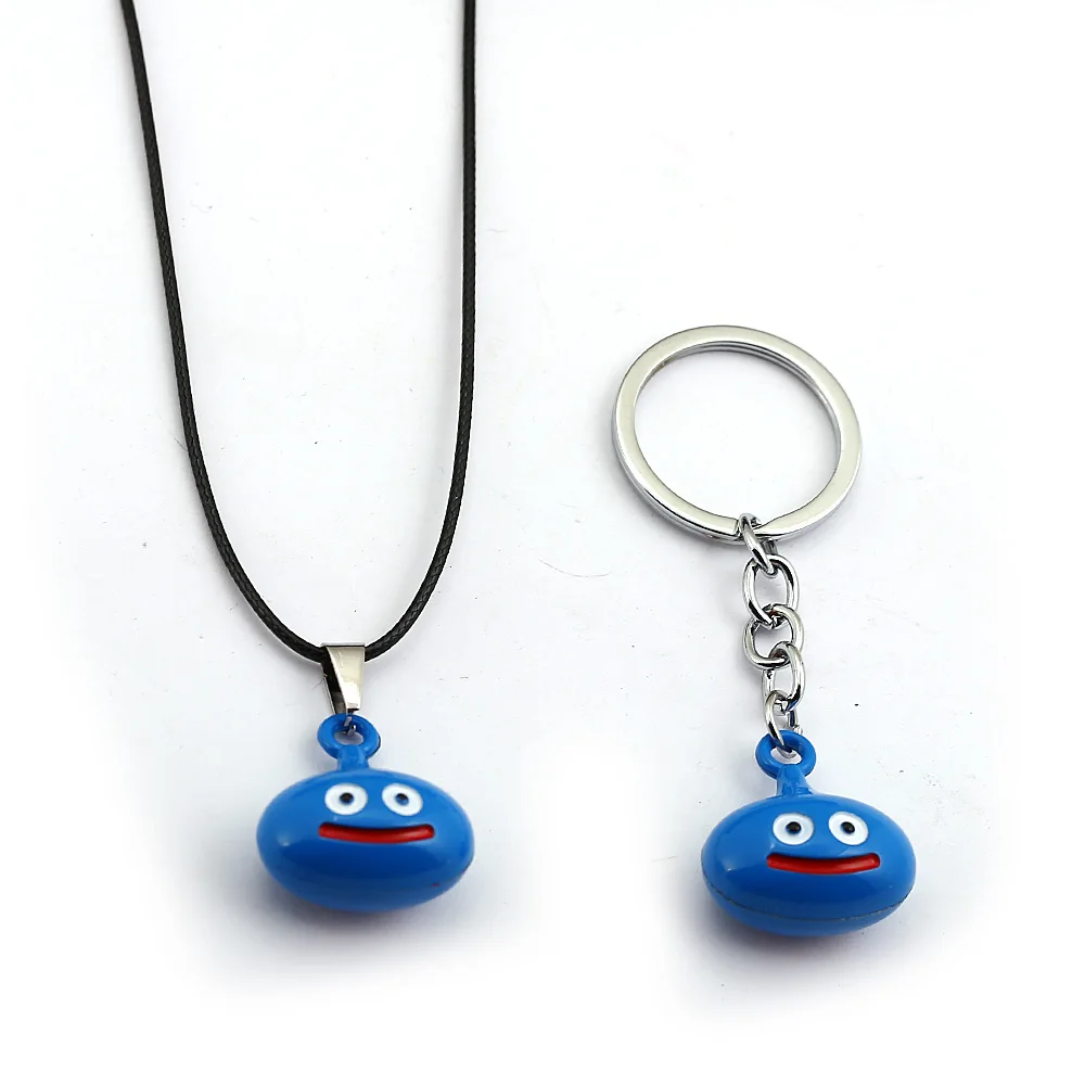 Us 196 30 Offj Store Game Dragon Quest Kuesuto Key Chain Blue Metal Slime Pendant Key Holder Kids Women Men Figure Anime Chaveiro Jj13092 In Key