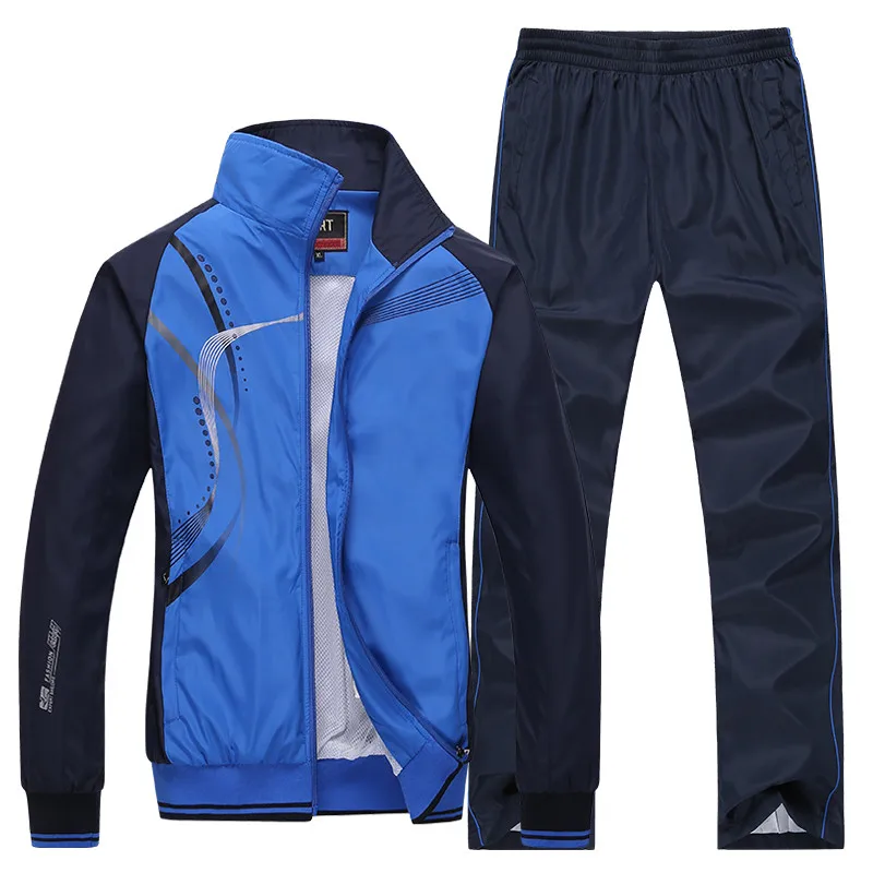 Sudadera hombre, весна-осень, moleton, мужская спортивная одежда, спортивный костюм, повседневный спортивный костюм, одежда для прогулок, бегунов, спортивный костюм - Цвет: Синий