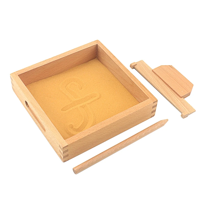  Baby Toy Montessori Language Toy Sand Tray Writing Abilty Yellow Sand Preschool Kindergarten Traini - 33005581097