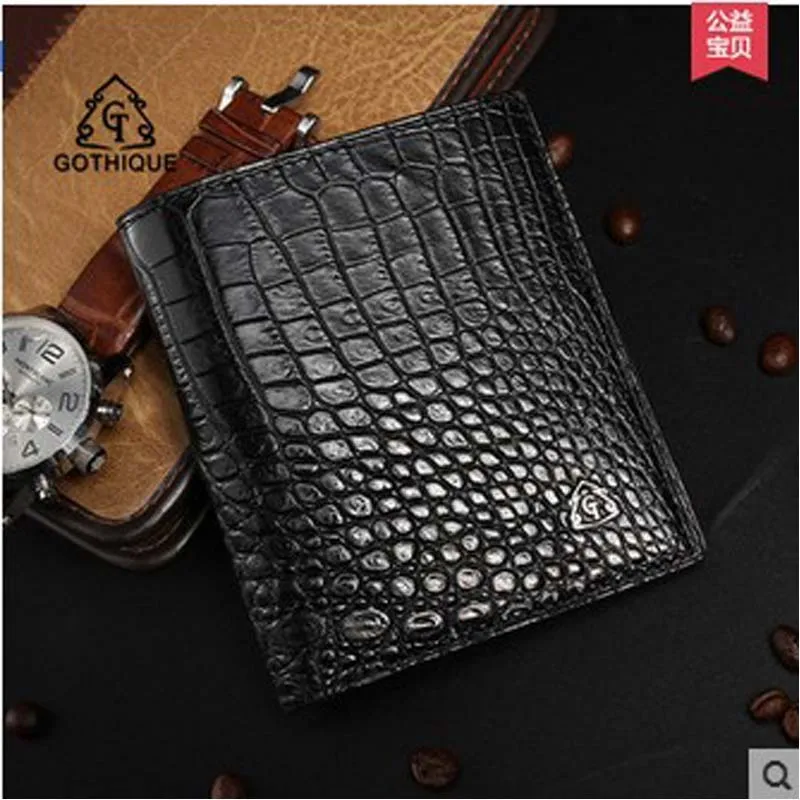 

gete 2018 new hot free shipping crocodile skin belly wallet malemen leather wallet vertical screens more business wallet