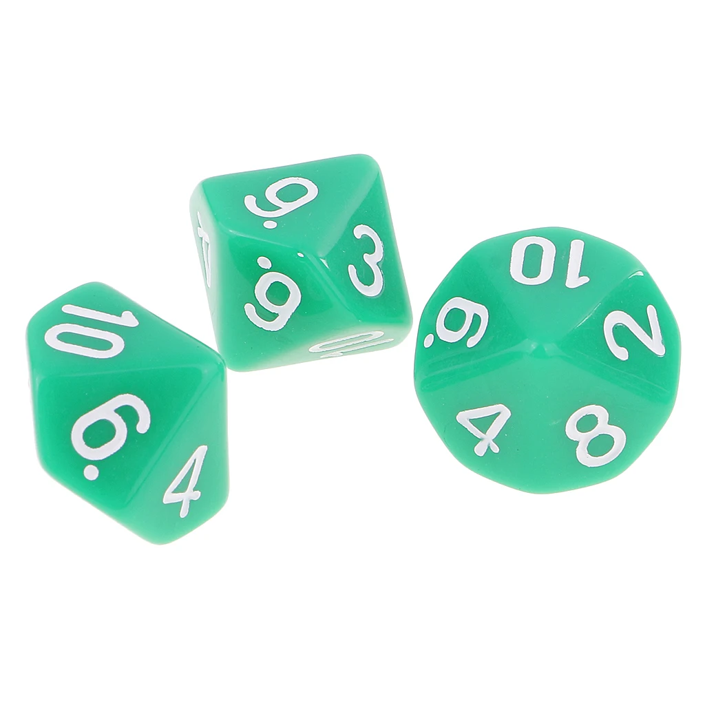 Perfeclan 10pcs 10 Sided Dice D10 Polyhedral Dice for Dungeons and Dragons Games 10 Sided Dice for Entertainment