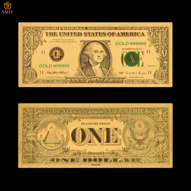 Banconote In oro usa denaro da 1 dollaro In collezione di banconote In oro  24 carati