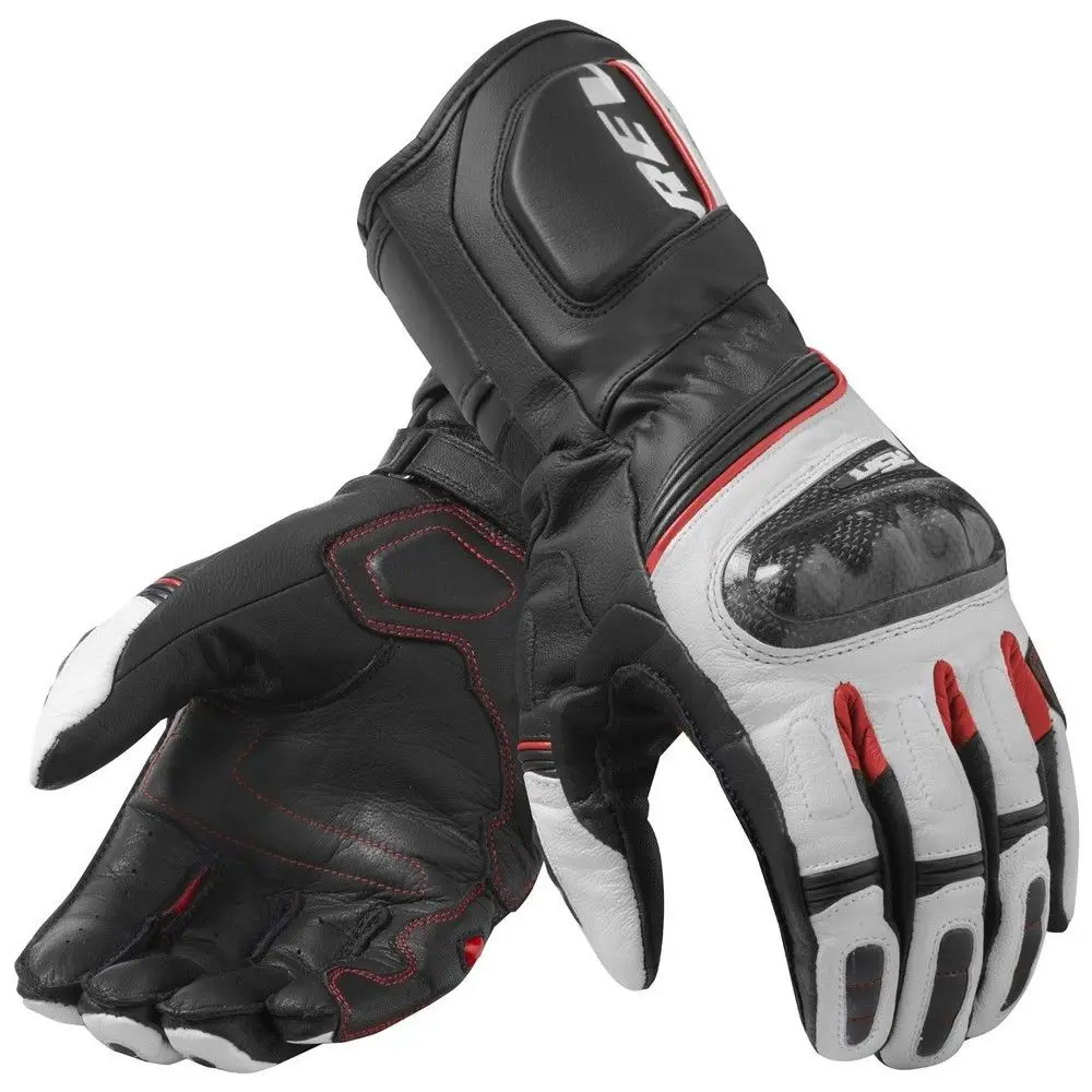 

Free Shipping New Revit RSR 3 Leather Gloves Street Motorcycle Motocross Racing Gloves Black White Red