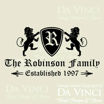

Personalized Custom Family Name & Est Date Vinyl Wall Quote Decal Sticker Home