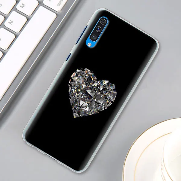С пайетками и вырезом в форме сердца на чехол КРЫШКА ДЛЯ samsung Galaxy A30 A40 A50 A70 A6 A8 плюс A7 A9 M30 чехол для телефона Coque - Цвет: 10
