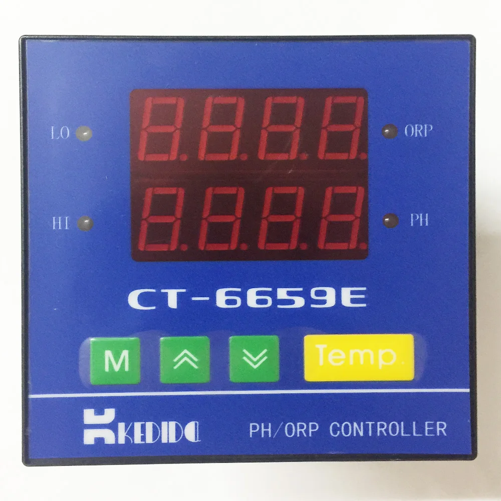 Промышленный рН/ОВП контроллер On-line рН ОВП детектор Мониторинг метр CT-6659E рН контроллер 2 в 1