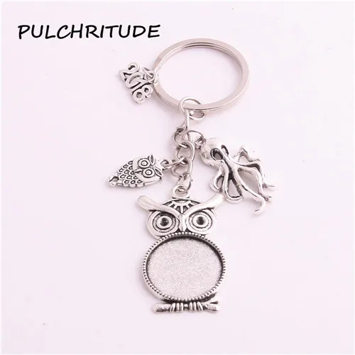 20mm cabochon Pulchrode 3 шт. подходит для круглых 18*25 мм кабошон диа сова животное кошка Дракон пчела медведь подвеска в виде ключа цепи Diy ювелирных изделий c1938 - Цвет: 20mm cabochon