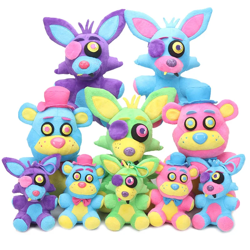 5 шт./компл. game Five Nights At Фредди плюшевый toys 15/25 см черная подсветка неоновая детская