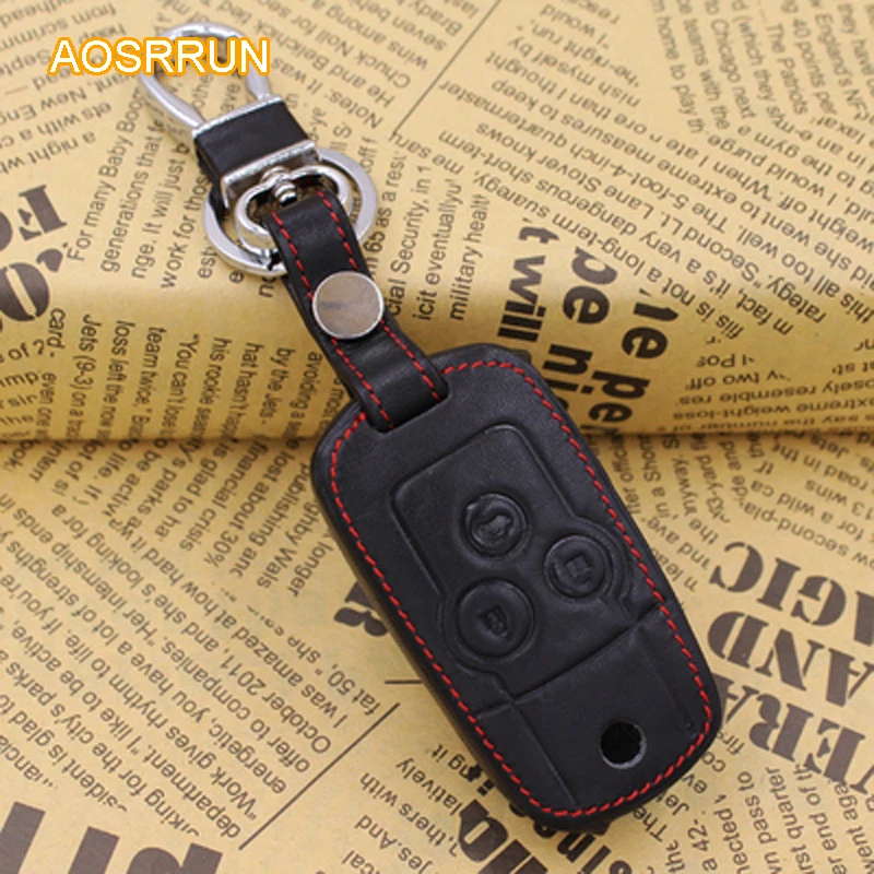 

AOSRRUN Car accessories PU leather Key case chain Key Rings Cover For Honda Accord Acura TSX 8gen 9gen 2009-2014