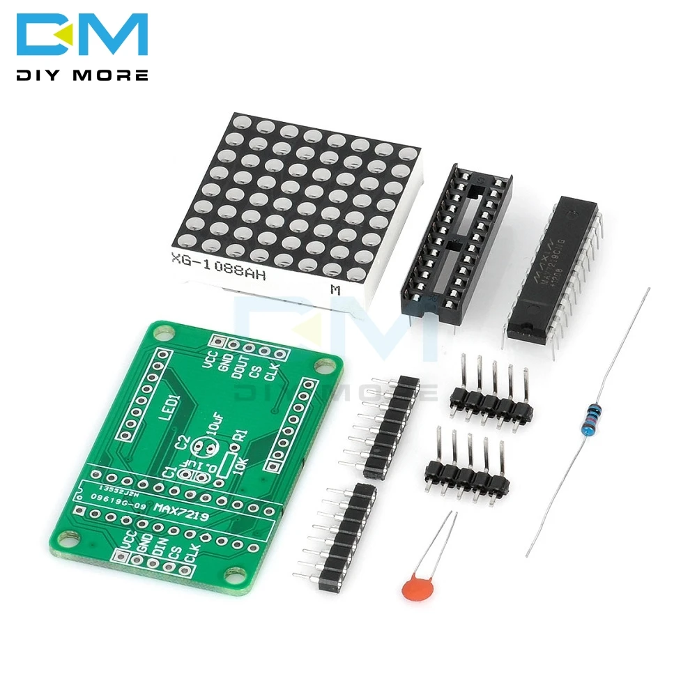 Max7218 7219 8X8 красный светодиодный модуль точечной матрицы MCU Control ler Display Drive Driver Board DIY
