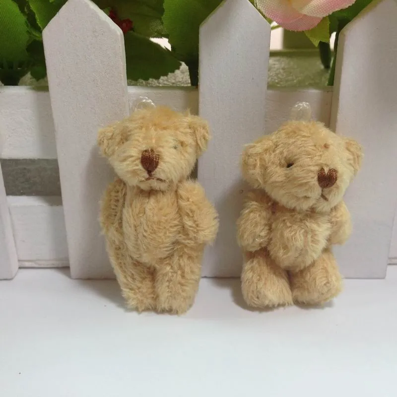100 шт 4,5 см мини цвет Мишка кукольные Подвески детский мультяшный букет наполнители брелок без запаха 6 см медведи