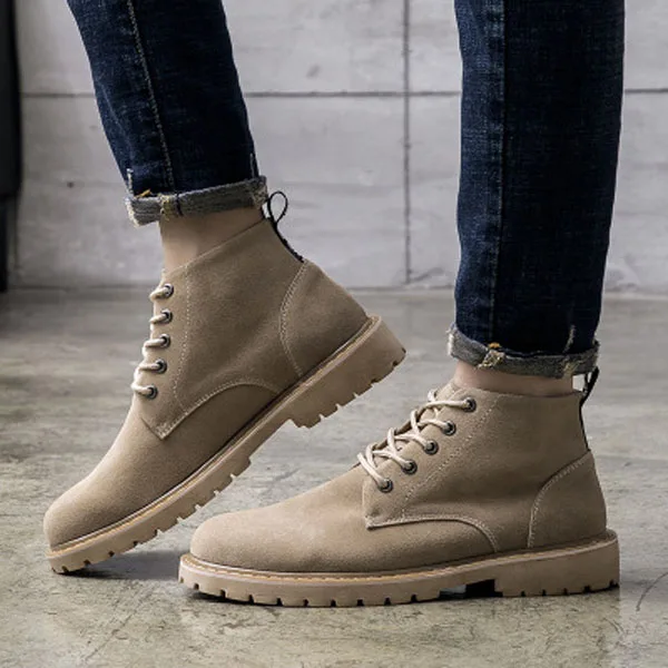 

2019 Summer Autumn Men's High Help Martin Boots Men's Workwear Tide Retro Boots High Boots