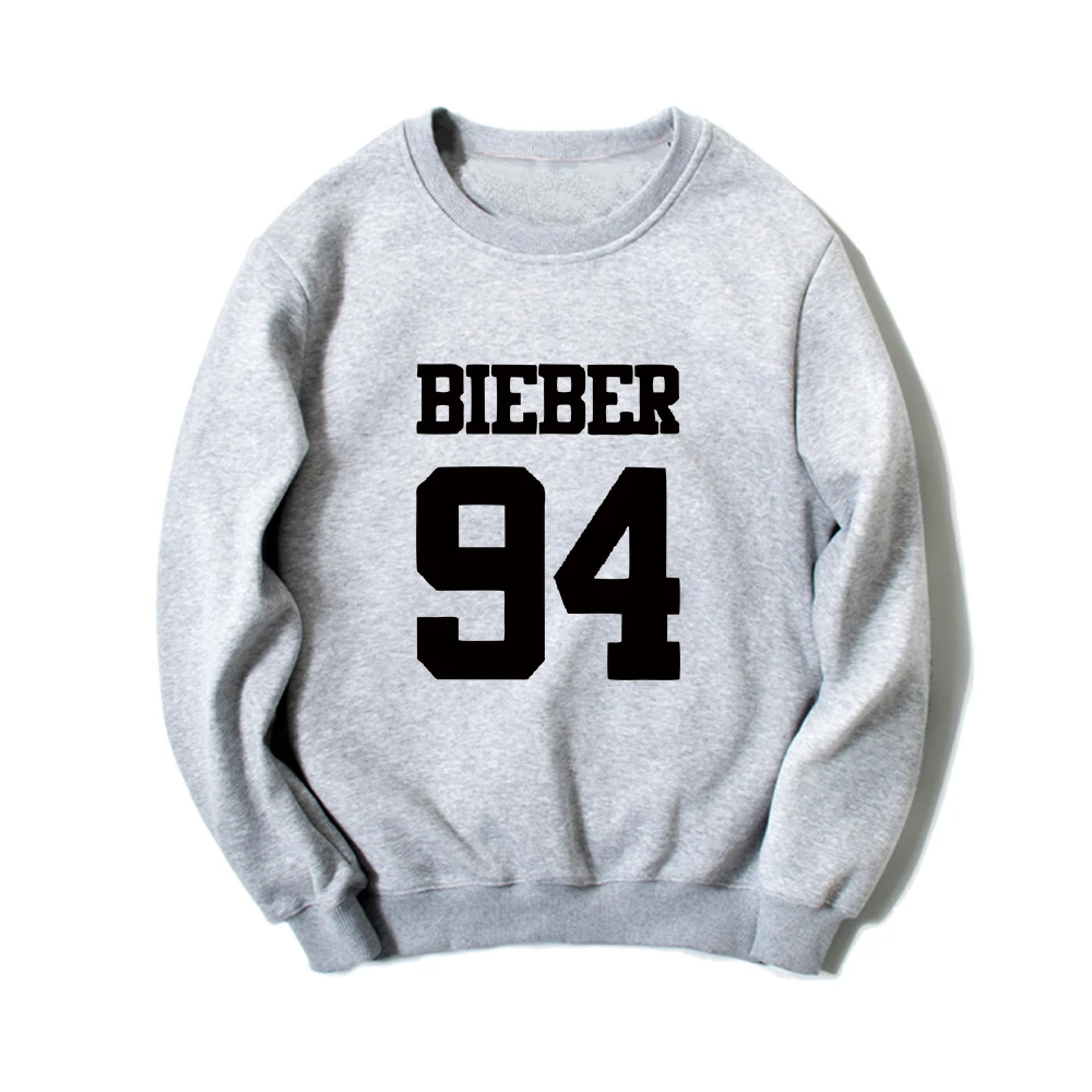 2018 New fashion Justin Bieber 94 Printed Sweatshirts Men Womens Rock streetwear Hoodies tops funny Harajuku O-neck Kpop Hoodies