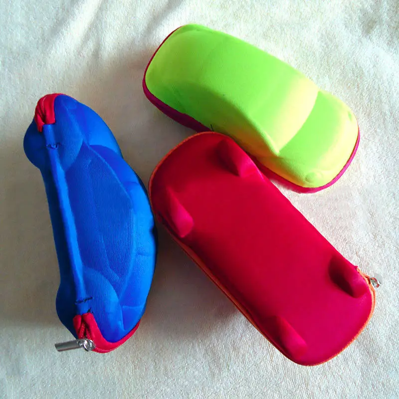 Модная детская Милая мультипликационная форма автомобиля очки коробка для подарка солнцезащитные очки на молнии коробки детские очки сумка