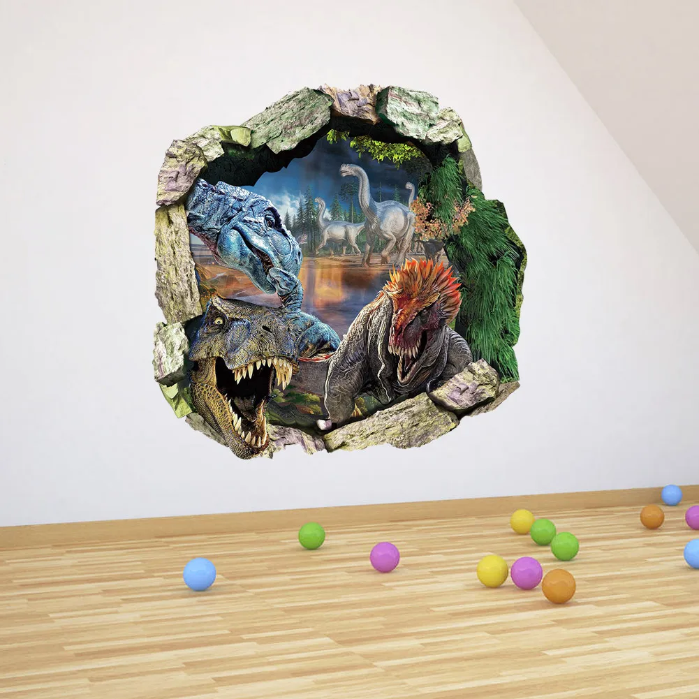 3d adesivi murali dinosauri jurassic park decorazione della casa diy del fumetto camera dei bambini adesivo.jpg